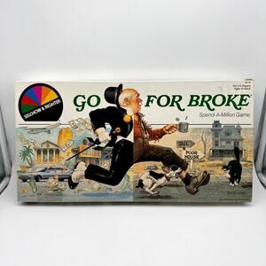 Vintage Go For Broke Spend A Million Board Game Complete 2-5 Players